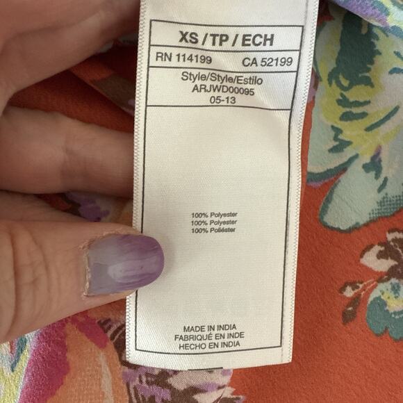 Roxy Women's XS Cottage Red Floral Smocked Mini Sundress Surf Skater Boho - Picture 6 of 12